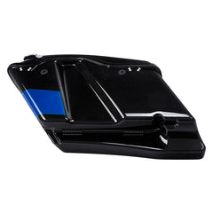 HR3 Candy Cobalt / Indigo Ink CVO Stretched Saddlebags with Speaker Lids For 14-23 Harley Touring