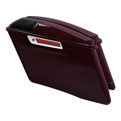HR3 Billiard-Burgundy CVO Stretched Saddlebags with Speaker Lids For 14-23 Harley Touring