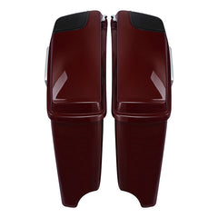 HR3 Billiard-Burgundy CVO Stretched Saddlebags with Speaker Lids For 14-23 Harley Touring