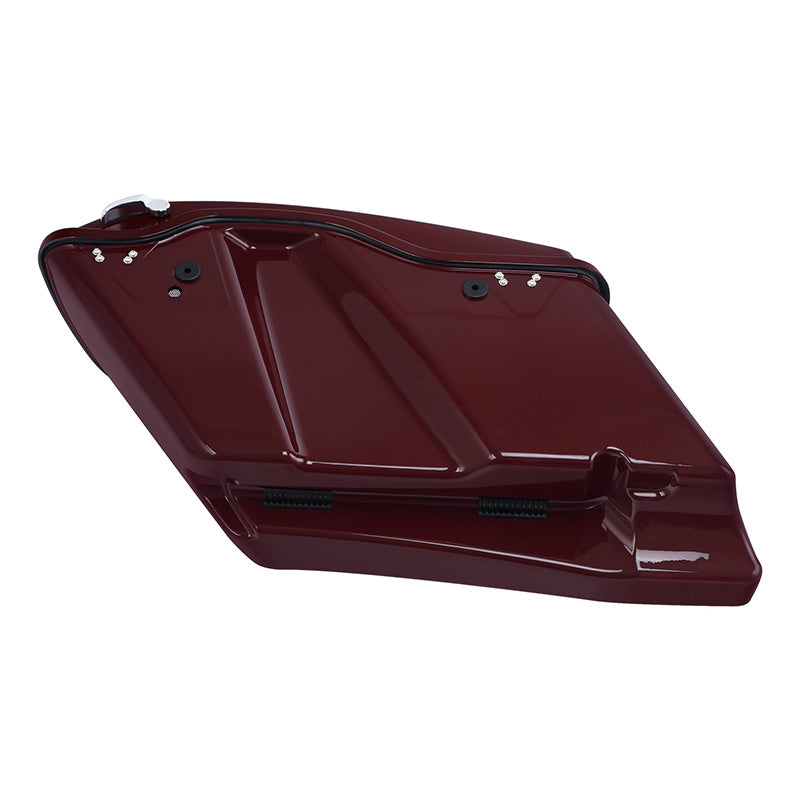 HR3 Billiard-Burgundy CVO Stretched Saddlebags with Speaker Lids For 14-23 Harley Touring