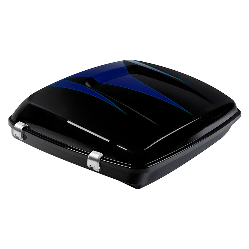 HR3 Candy Cobalt / Indigo Ink 5.5" Razor Style Touring Trunk Luggage For 14-24 Touring