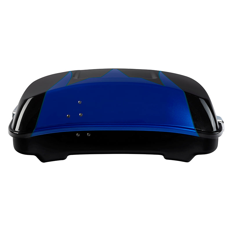 HR3 Candy Cobalt / Indigo Ink 5.5" Razor Style Touring Trunk Luggage For 14-24 Touring