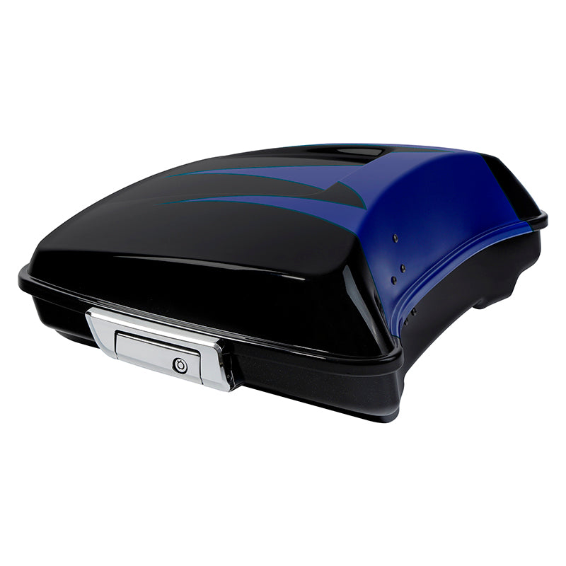 HR3 Candy Cobalt / Indigo Ink 5.5" Razor Style Touring Trunk Luggage For 14-24 Touring