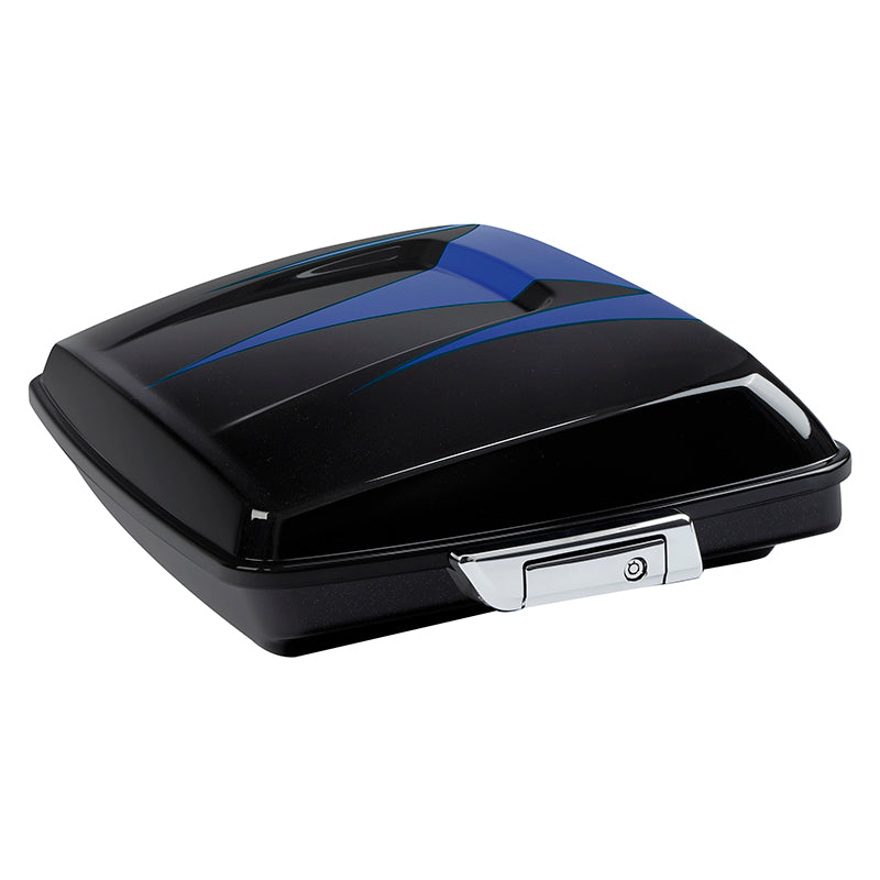 HR3 Candy Cobalt / Indigo Ink 5.5" Razor Style Touring Trunk Luggage For 14-24 Touring