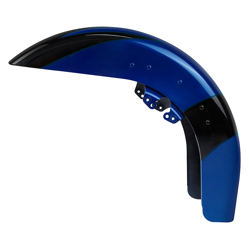 HR3 Candy Cobalt / Indigo Ink Motorcycle 18" Wide Tire Front Mudguard Fender For Harley Touring Models 2014-2023