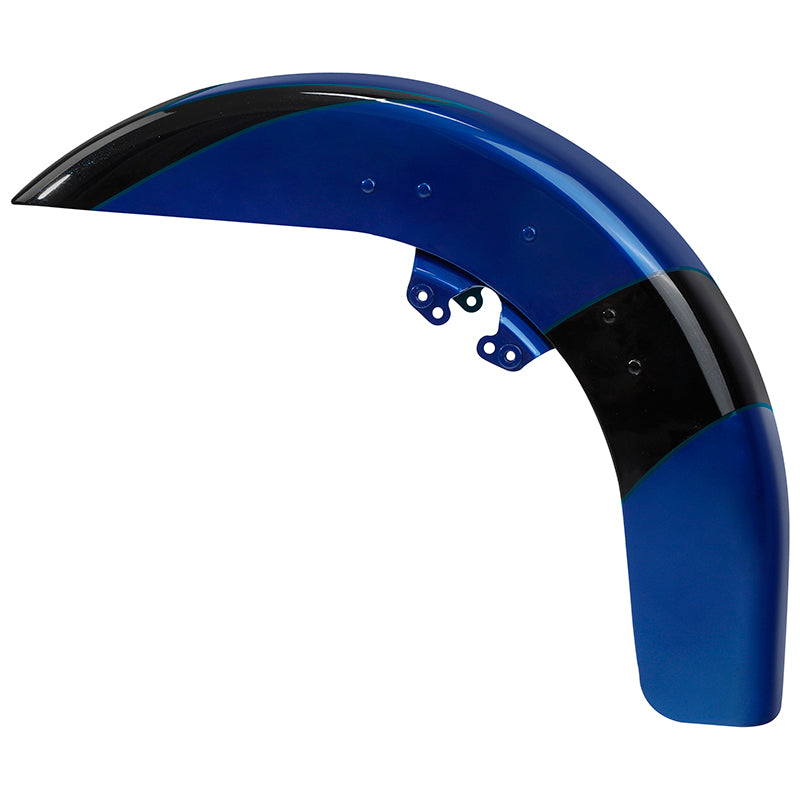 HR3 Candy Cobalt / Indigo Ink Motorcycle 18" Wide Tire Front Mudguard Fender For Harley Touring Models 2014-2023