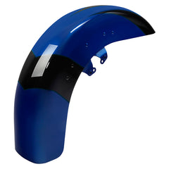 HR3 Candy Cobalt / Indigo Ink Motorcycle 18" Wide Tire Front Mudguard Fender For Harley Touring Models 2014-2023