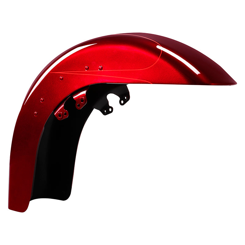 HR3 Velocity Red Sunglo 2016S Motorcycle 18" Wide Tire Front Mudguard Fender For Harley Touring Models 2014-2023