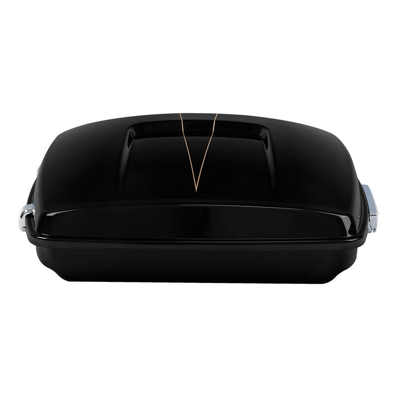 HR3 Black Quartz 5.5" Razor Style Touring Trunk Luggage For 14-24 Touring