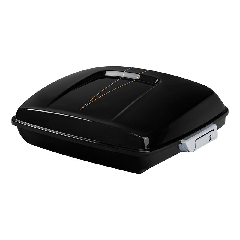 HR3 Black Quartz 5.5" Razor Style Touring Trunk Luggage For 14-24 Touring