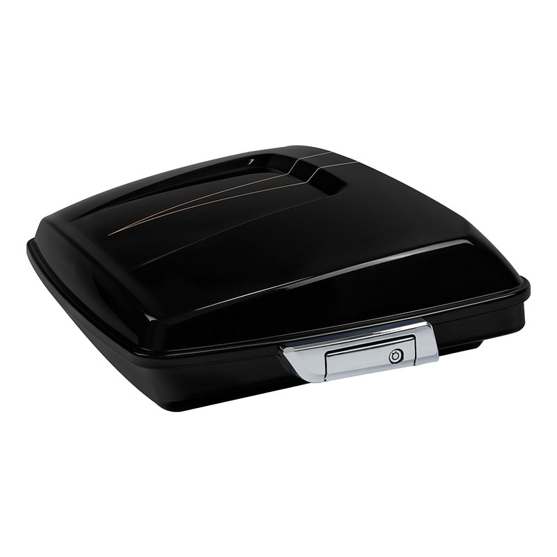 HR3 Black Quartz 5.5" Razor Style Touring Trunk Luggage For 14-24 Touring