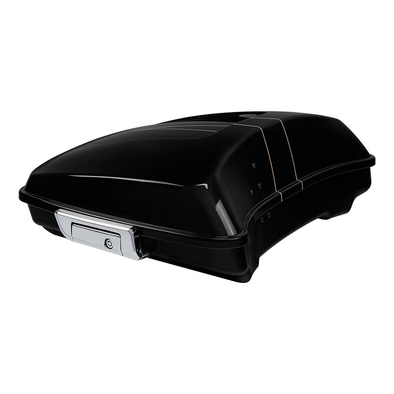 HR3 Black Quartz 5.5" Razor Style Touring Trunk Luggage For 14-24 Touring