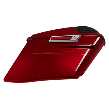 HR3 Velocity Red Sunglo 2017S CVO Stretched Saddlebags with Speaker Lids For 2014-2023 Harley Touring[Restocking]