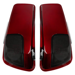 HR3 Velocity Red Sunglo 2017S CVO Stretched Saddlebags with Speaker Lids For 14-23 Harley Touring