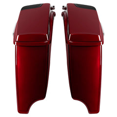 HR3 Velocity Red Sunglo 2017S CVO Stretched Saddlebags with Speaker Lids For 14-23 Harley Touring