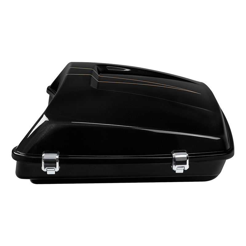 HR3 Black Quartz 5.5" Razor Style Touring Trunk Luggage For 14-24 Touring