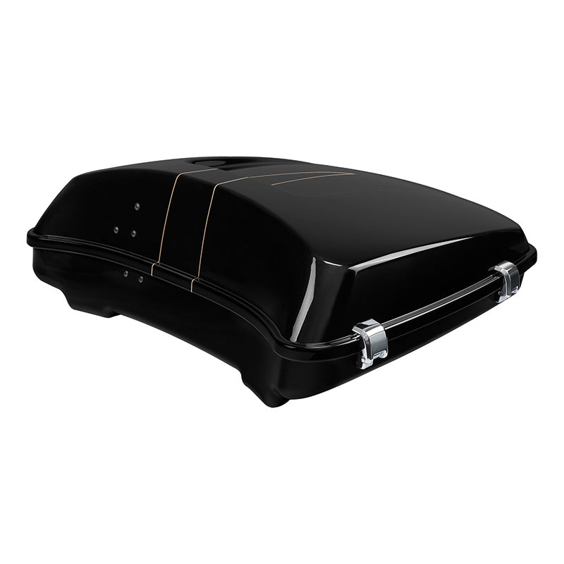 HR3 Black Quartz 5.5" Razor Style Touring Trunk Luggage For 14-24 Touring