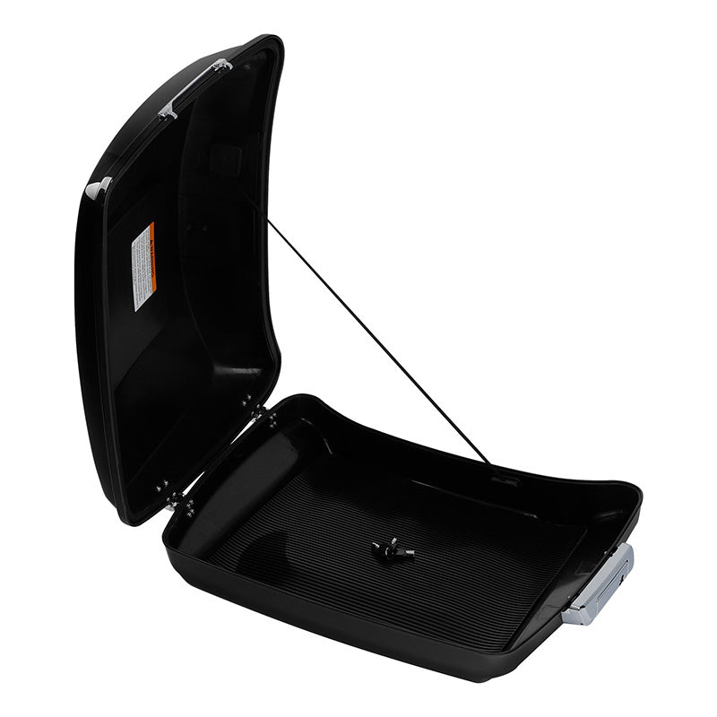 HR3 Black Quartz 5.5" Razor Style Touring Trunk Luggage For 14-24 Touring
