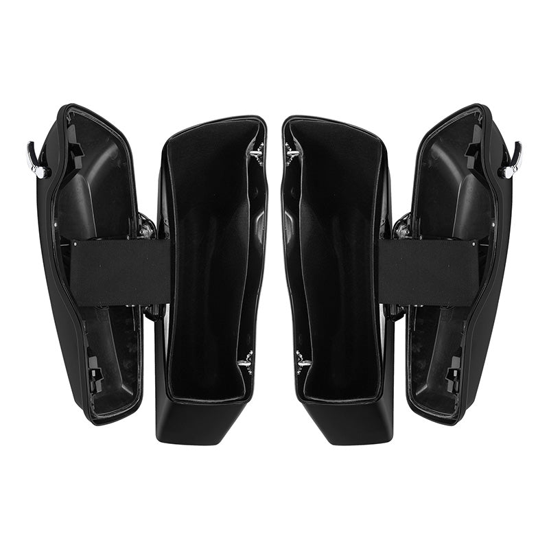 HR3 Black Quartz Hard Saddlebags (Regular) For 14-23 Harley Touring