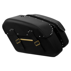 C.C.RIDER Detachables Saddlebags Brass Trimming Harley Softail FatBoy 114 Breakout 114 FLFB FLFBS FXBR FXBRS, 2018-2024