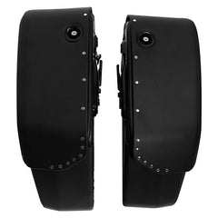 C.C.RIDER Detachables Saddlebags Brass Trimming Harley Softail FatBoy 114 Breakout 114 FLFB FLFBS FXBR FXBRS, 2018-2024
