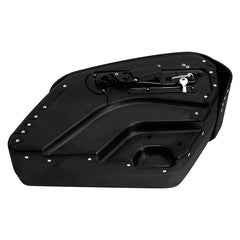 C.C.RIDER Detachables Saddlebags Brass Trimming Harley Softail FatBoy 114 Breakout 114 FLFB FLFBS FXBR FXBRS, 2018-2024