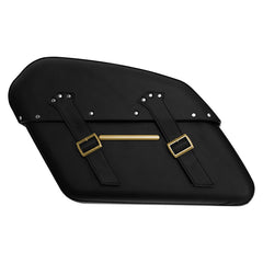 C.C.RIDER Detachables Saddlebags Brass Trimming Harley Softail FatBoy 114 Breakout 114 FLFB FLFBS FXBR FXBRS, 2018-2024