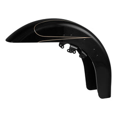 HR3 Black Quartz Motorcycle 18" Wide Tire Front Mudguard Fender For Harley Touring Models 2014-2023