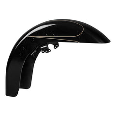 HR3 Black Quartz Motorcycle 18" Wide Tire Front Mudguard Fender For Harley Touring Models 2014-2023