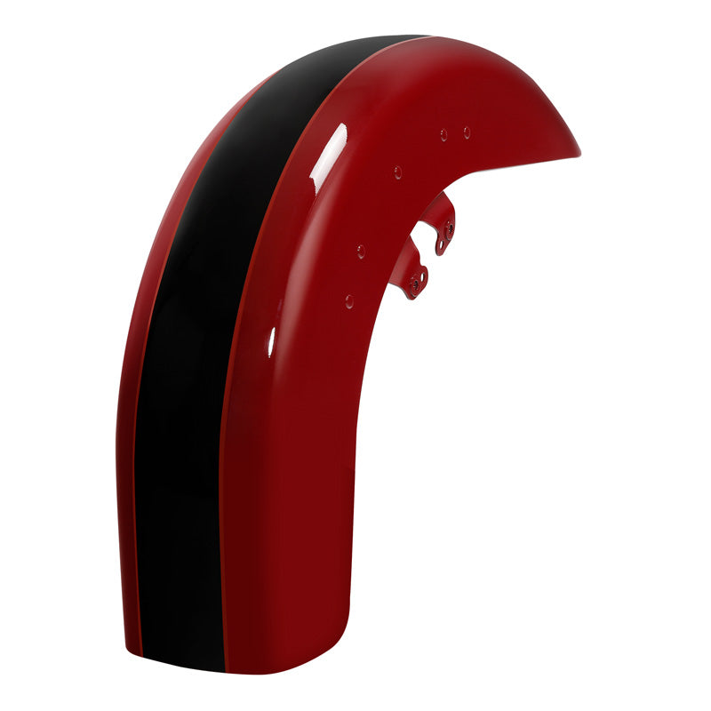 HR3 Billiard Red / Vivid Black Motorcycle 18" Wide Tire Front Mudguard Fender For Harley Touring Models 2014-2023