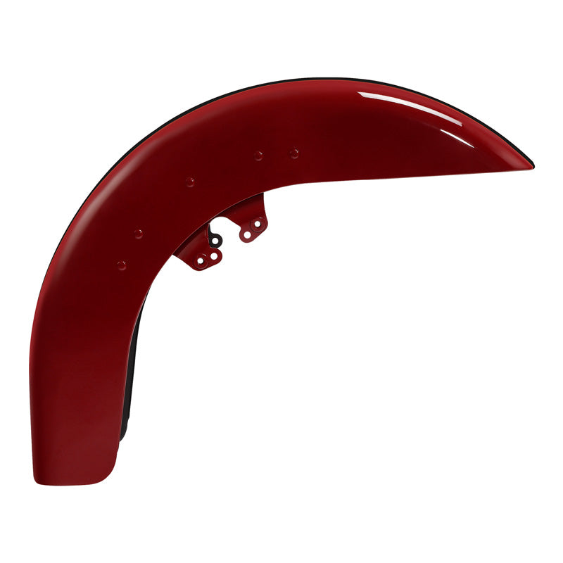 HR3 Billiard Red / Vivid Black Motorcycle 18" Wide Tire Front Mudguard Fender For Harley Touring Models 2014-2023