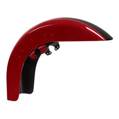 HR3 Billiard Red / Vivid Black Motorcycle 18" Wide Tire Front Mudguard Fender For Harley Touring Models 2014-2023