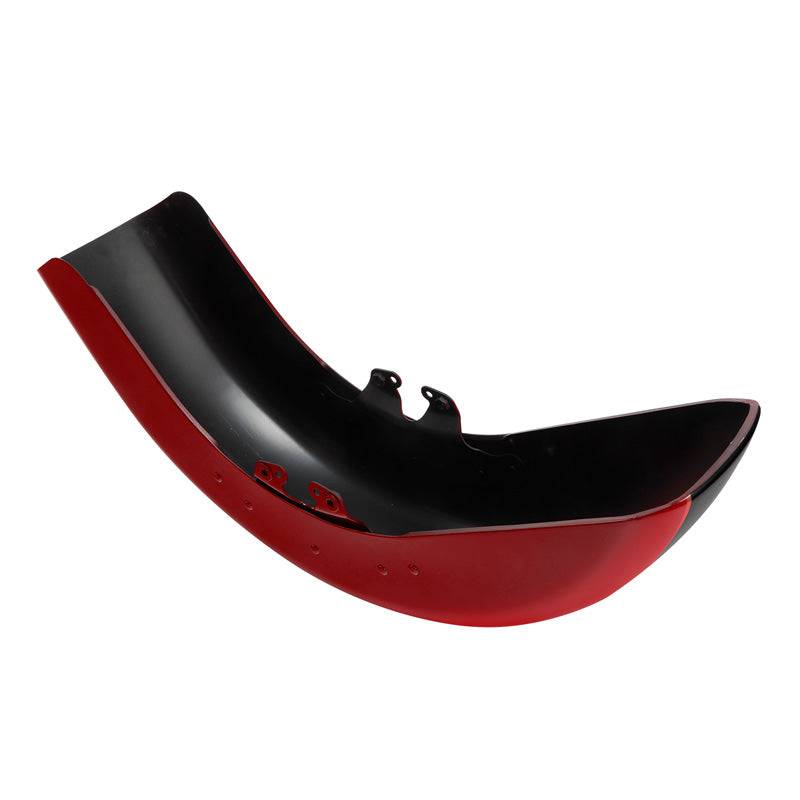 HR3 Billiard Red / Vivid Black Motorcycle 18" Wide Tire Front Mudguard Fender For Harley Touring Models 2014-2023