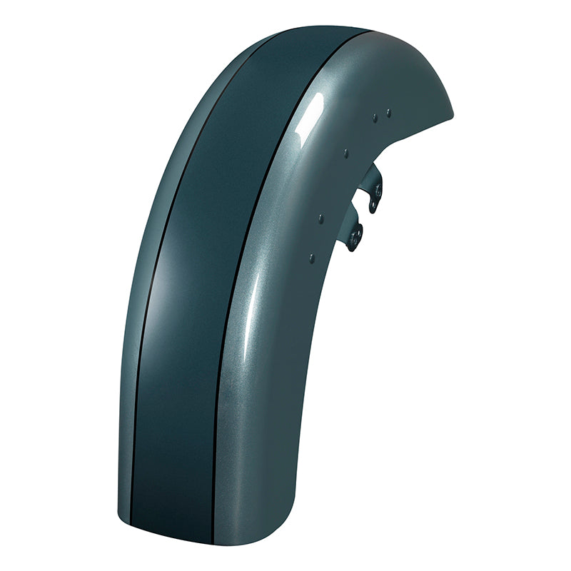 HR3 Silver Pine / Spruce Motorcycle 18" Wide Tire Front Mudguard Fender For Harley Touring Models 2014-2023