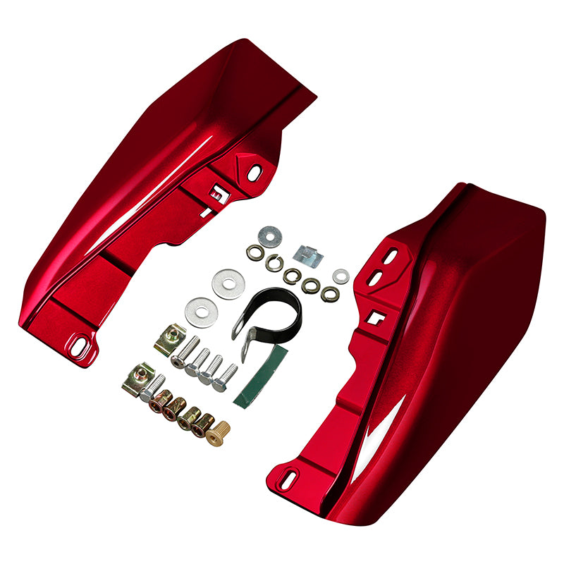 HR3 Velocity Red Sunglo 2017S Mid-Frame Air Deflectors For Harley Touring and Trike Models 09-24