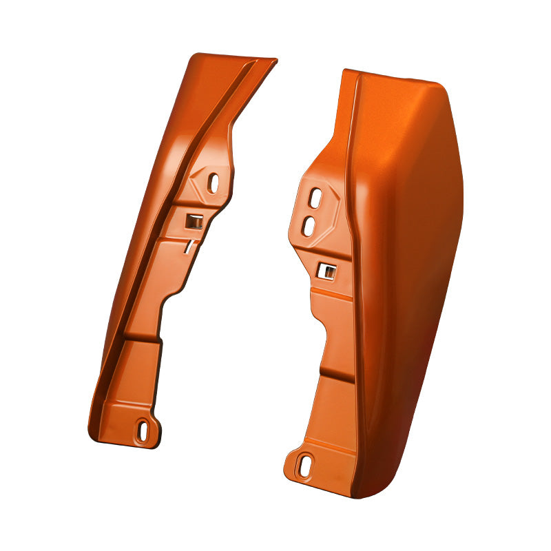 HR3 Scorched Orange / Black Denim Mid-Frame Air Deflectors For Harley Touring and Trike Models 09-24