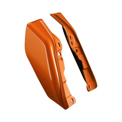 HR3 Scorched Orange / Black Denim Mid-Frame Air Deflectors For Harley Touring and Trike Models 09-24