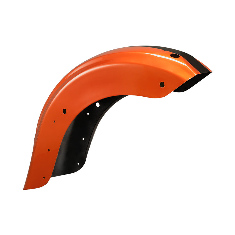 HR3 Scorched Orange / Black Denim Motorcycle Rear Fender Mudguard For Harley 2014-2023 FLHX FLHXS, 2015-2023 FLTRX FLTRXS