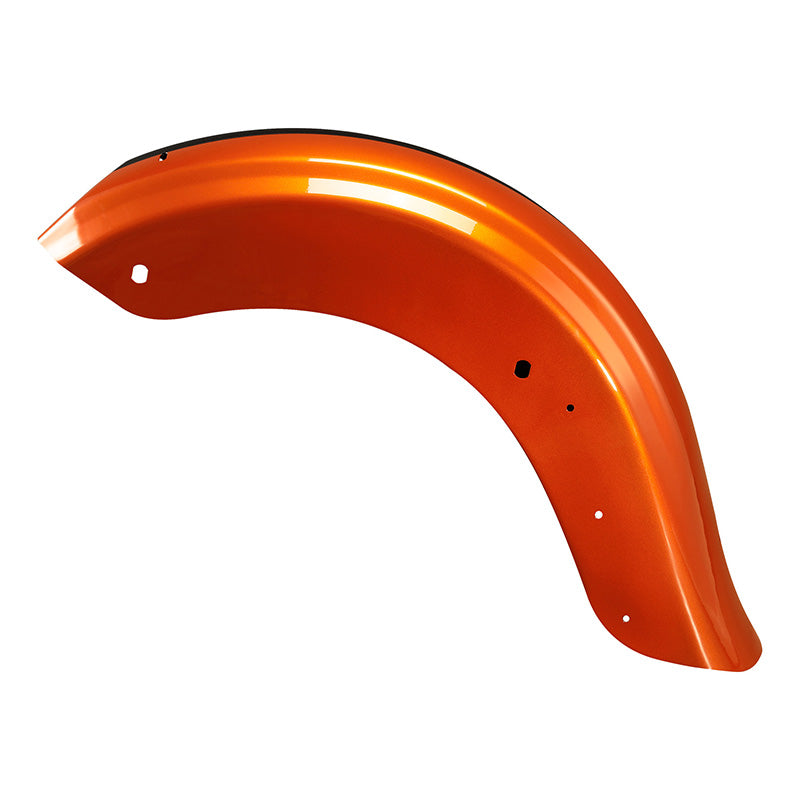 HR3 Scorched Orange / Black Denim Motorcycle Mudguard CVO STYLE REAR FENDER FOR Harley Touring 2014-2023