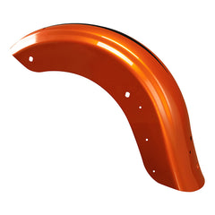 HR3 Scorched Orange / Black Denim Motorcycle Mudguard CVO STYLE REAR FENDER FOR Harley Touring 2014-2023