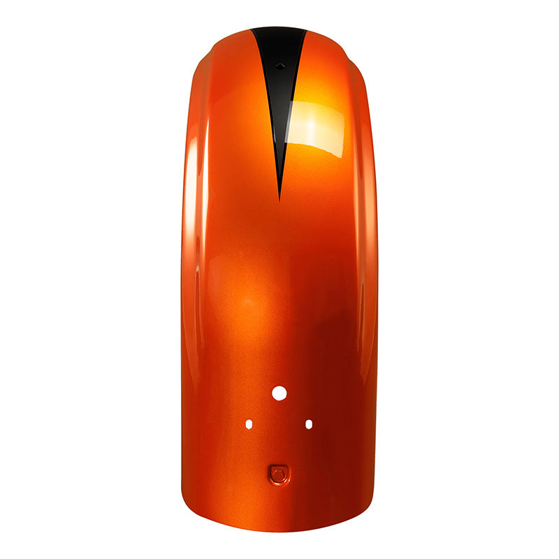 HR3 Scorched Orange / Black Denim Motorcycle Mudguard CVO STYLE REAR FENDER FOR Harley Touring 2014-2023