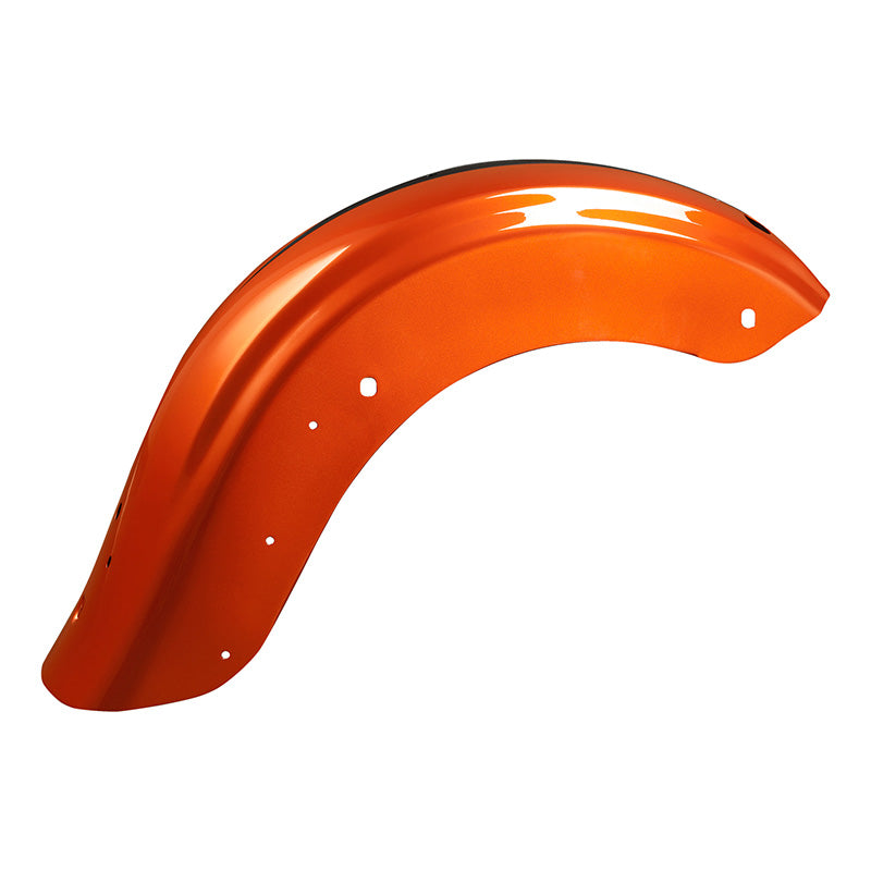 HR3 Scorched Orange / Black Denim Motorcycle Mudguard CVO STYLE REAR FENDER FOR Harley Touring 2014-2023