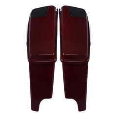 HR3 Billiard-Burgundy 5" Stretched Extended Saddlebags with speaker lids For Harley Touring 2014-2023