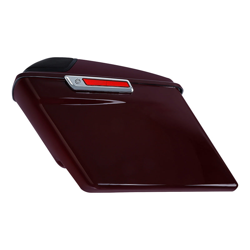 HR3 Billiard-Burgundy 5" Stretched Extended Saddlebags with speaker lids For Harley Touring 2014-2023