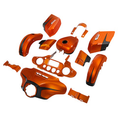 HR3 Scorched Orange / Black Denim Complete Body Fairing Kit For Harley Street Glide Special FLHXS 14-23