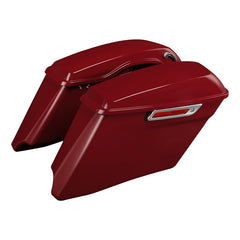 HR3 Billiard Red CVO Stretched Saddlebags For 14-23 Harley Touring