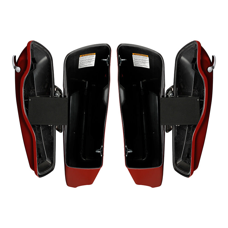 HR3 Wicked Red CVO Stretched Saddlebags For 14-23 Harley Touring