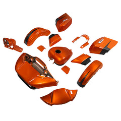 HR3 Scorched Orange / Black Denim Complete Body Fairing Kit For Harley Road Glide Special FLTRXS 15-23