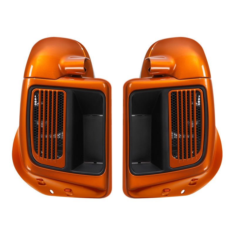 HR3 Scorched Orange / Black Denim Vented Lower Fairing Kit For Harley Touring Models 2014-2023 (Fits water cooled models)