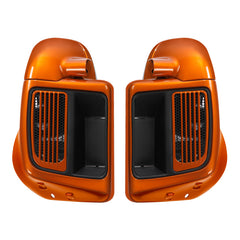 HR3 Scorched Orange / Black Denim Vented Lower Fairing Kit For Harley Touring Models 2014-2023 (Fits water cooled models)